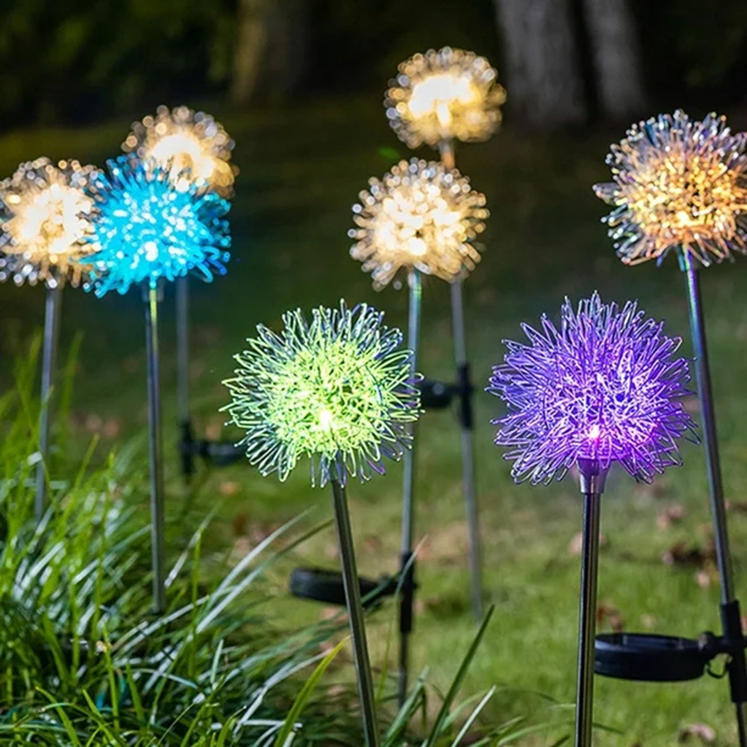 Solar Powered Dandelion Garden Lights (2 Pc) Solar Powered Dandelion Garden Lights (2 Pc)